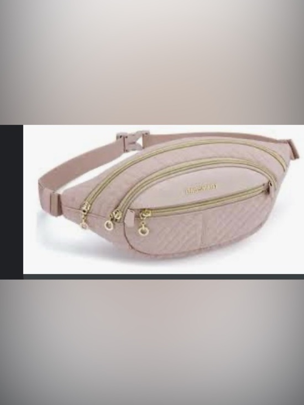 BAGSMART Crossbody Sling/Fanny pack. Peach/rose color.